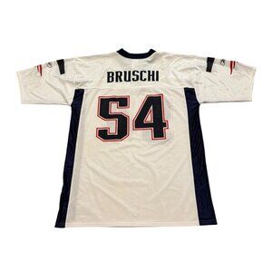 Reebok New England Patriots Tedy Bruschi #54 White NFL Jersey Men's Large